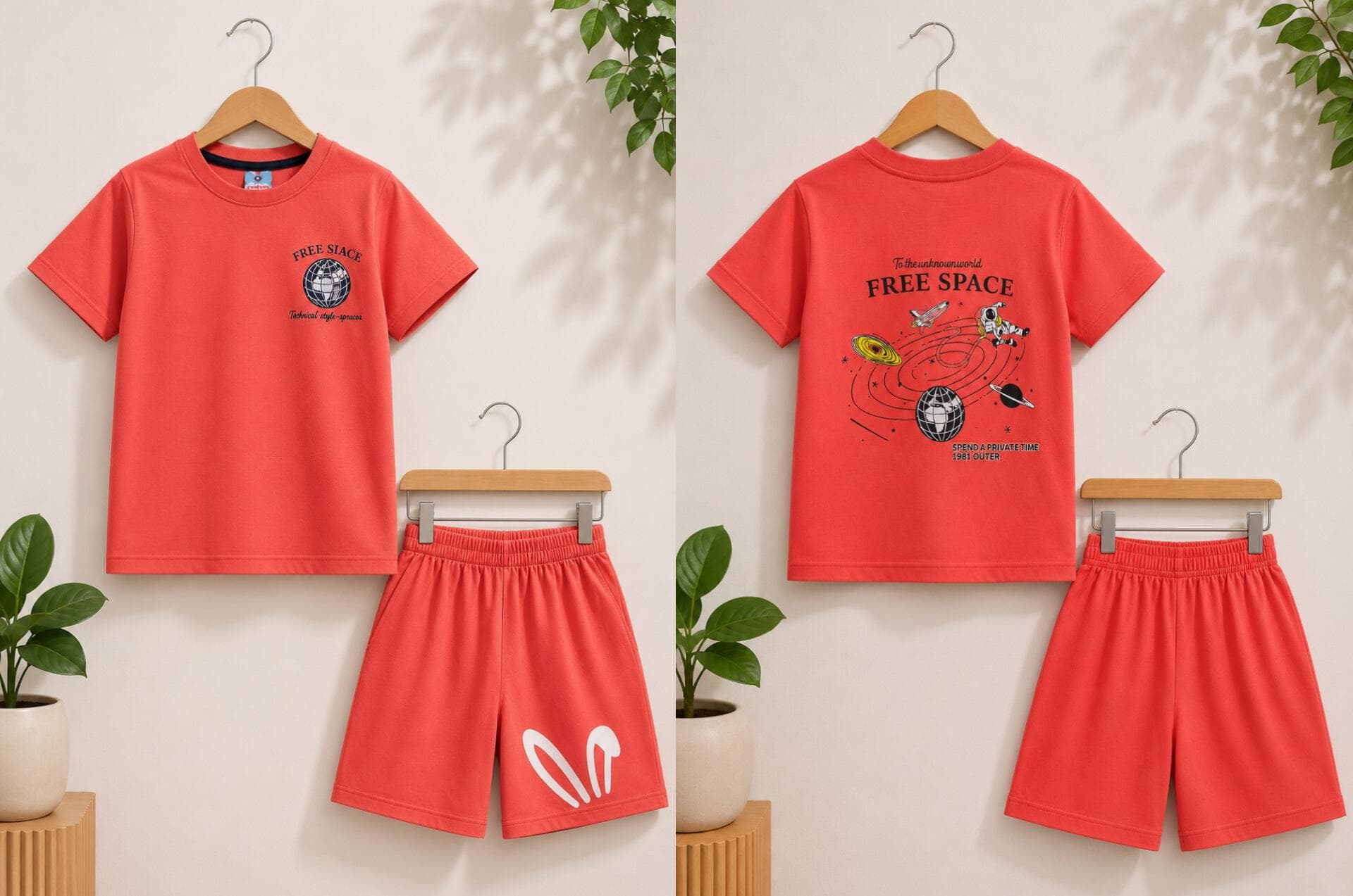 Free Space Co-ord Set in Coral