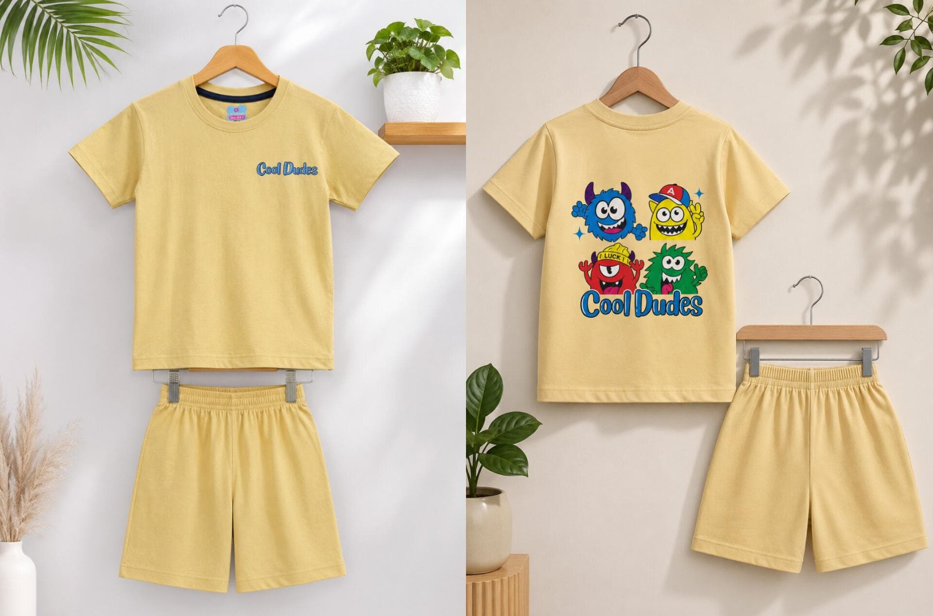 Cool Dudes Co-ord Set in Yellow