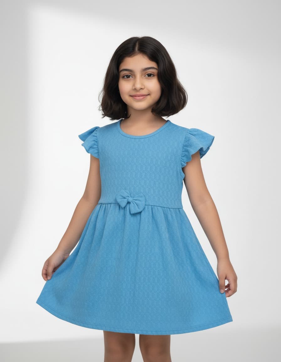 Flutter Sleeve Frock in Pink