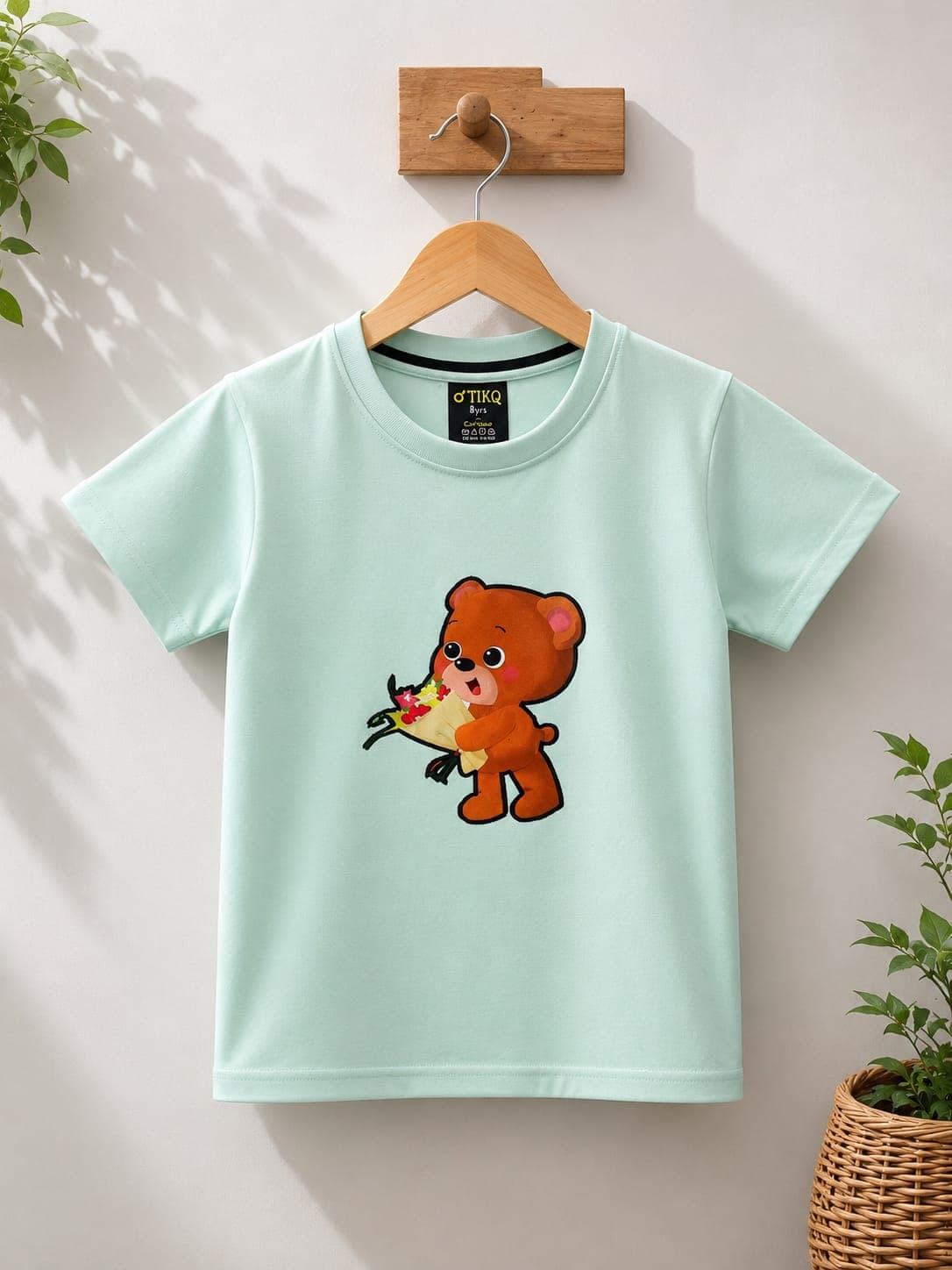 Teddy Bouquet Tee in Mint