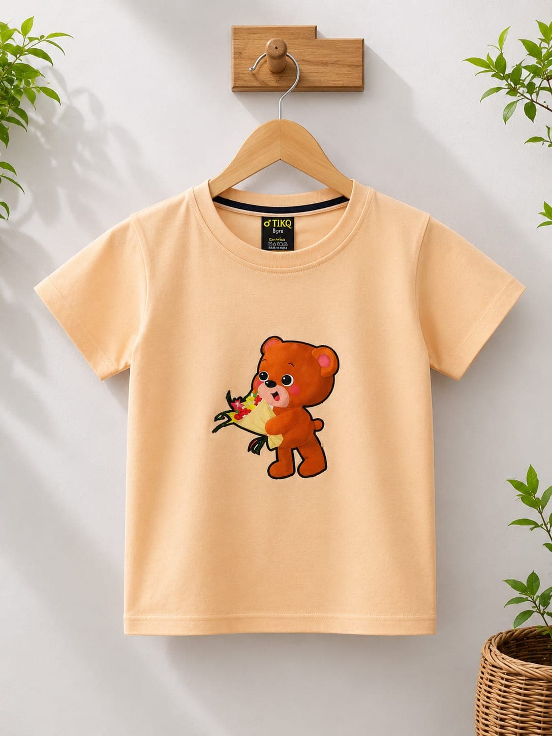 Teddy Bouquet Tee in Peach