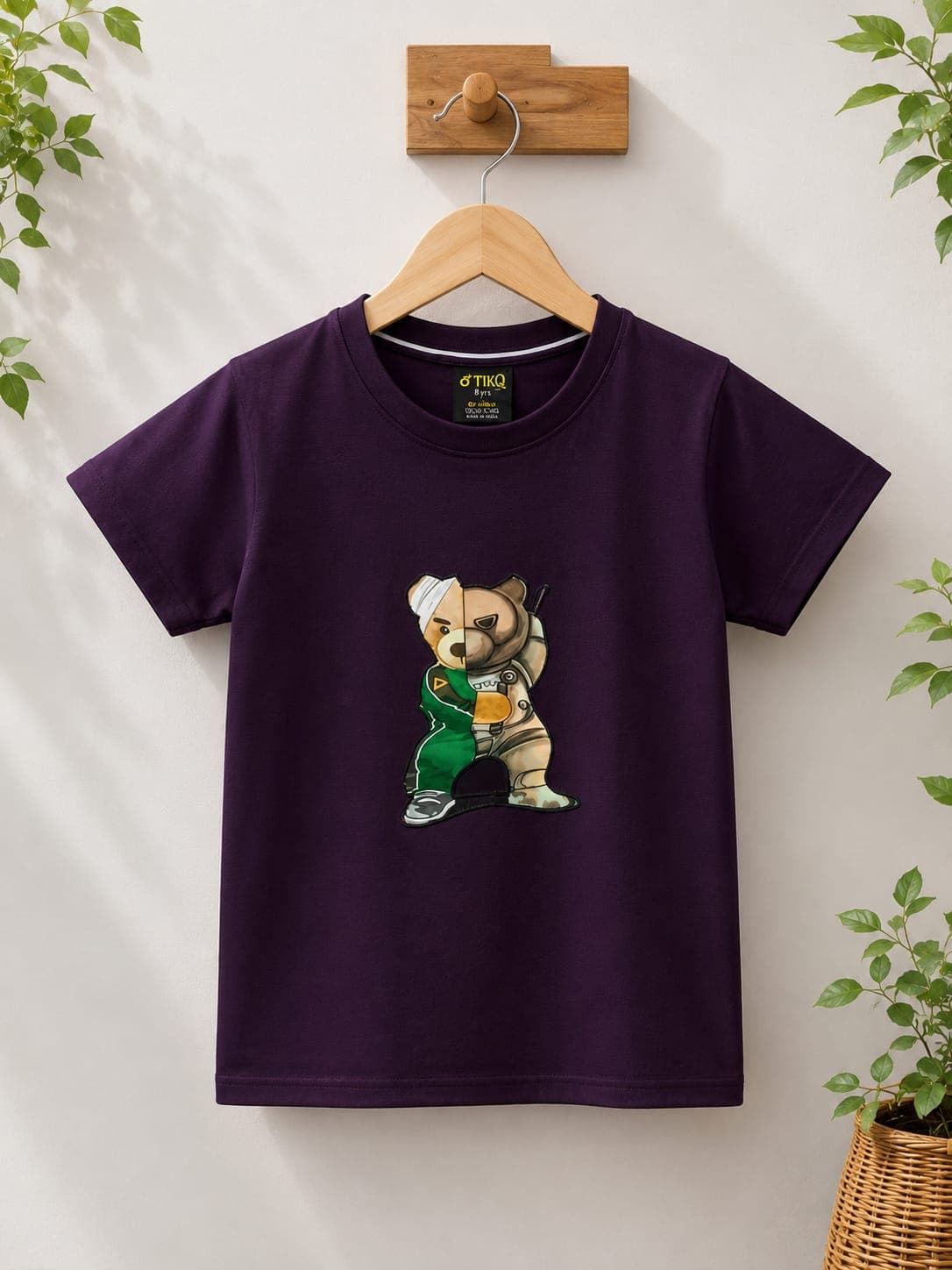 Armored Bear Tee in Purple